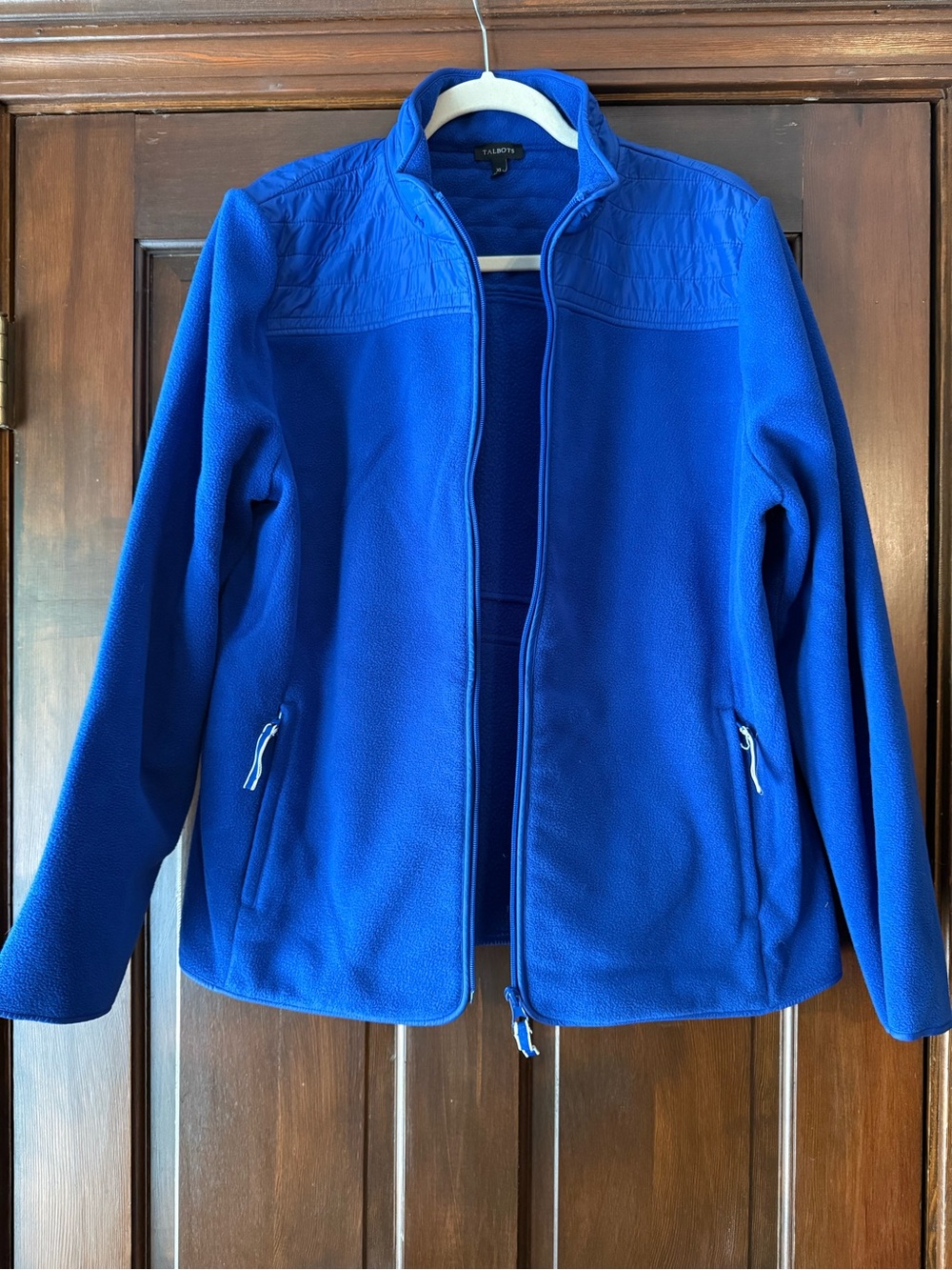 Talbots Blue Full-Zip Fleece Utility Jacket